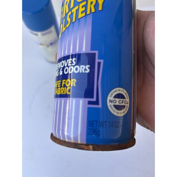 x2 Vtg Woolite Foam Cleaner Fabric & Upholstery Stain and Odor Eliminator 14 oz - Picture 4 of 6
